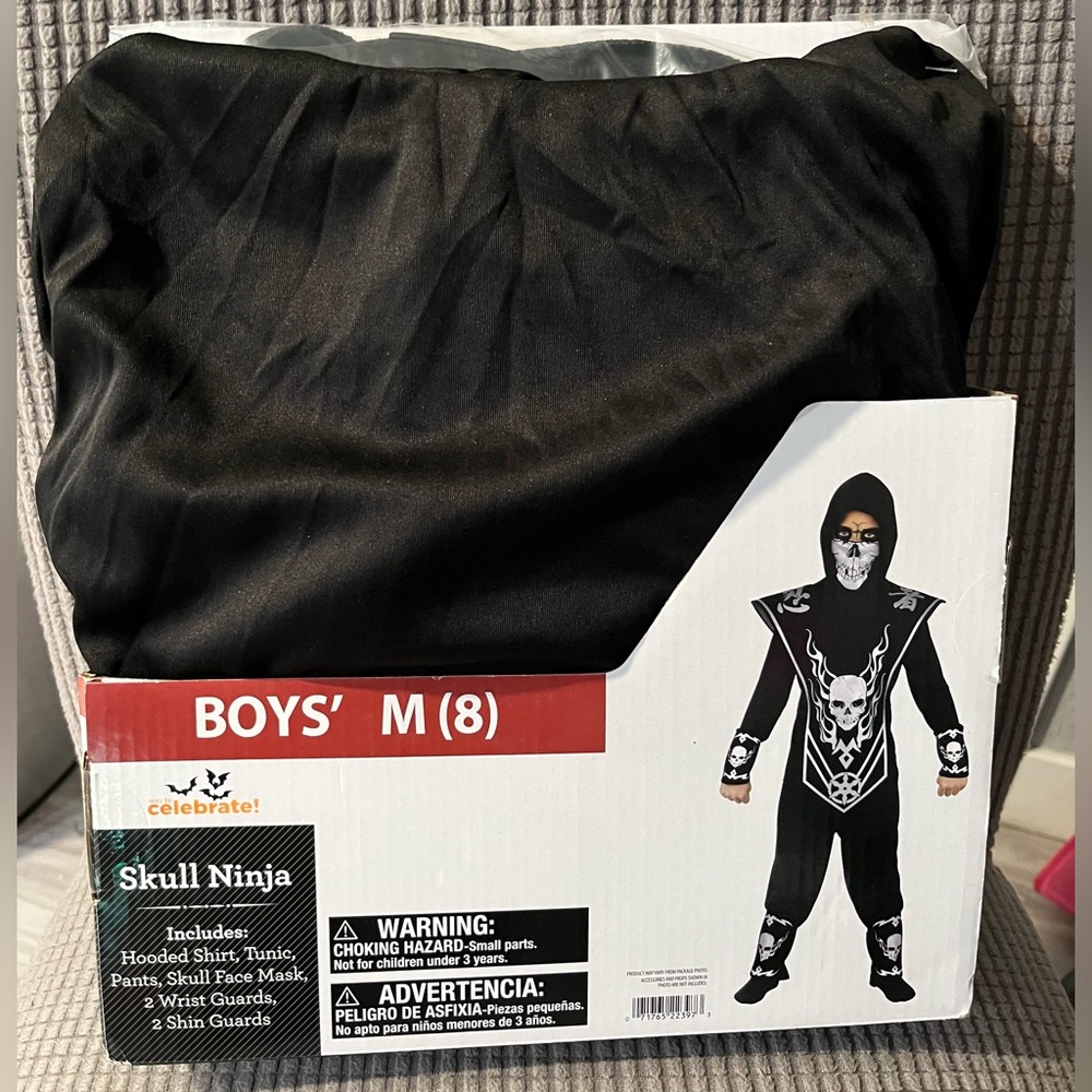 Boys'‎ Skull Ninja Costume - Black